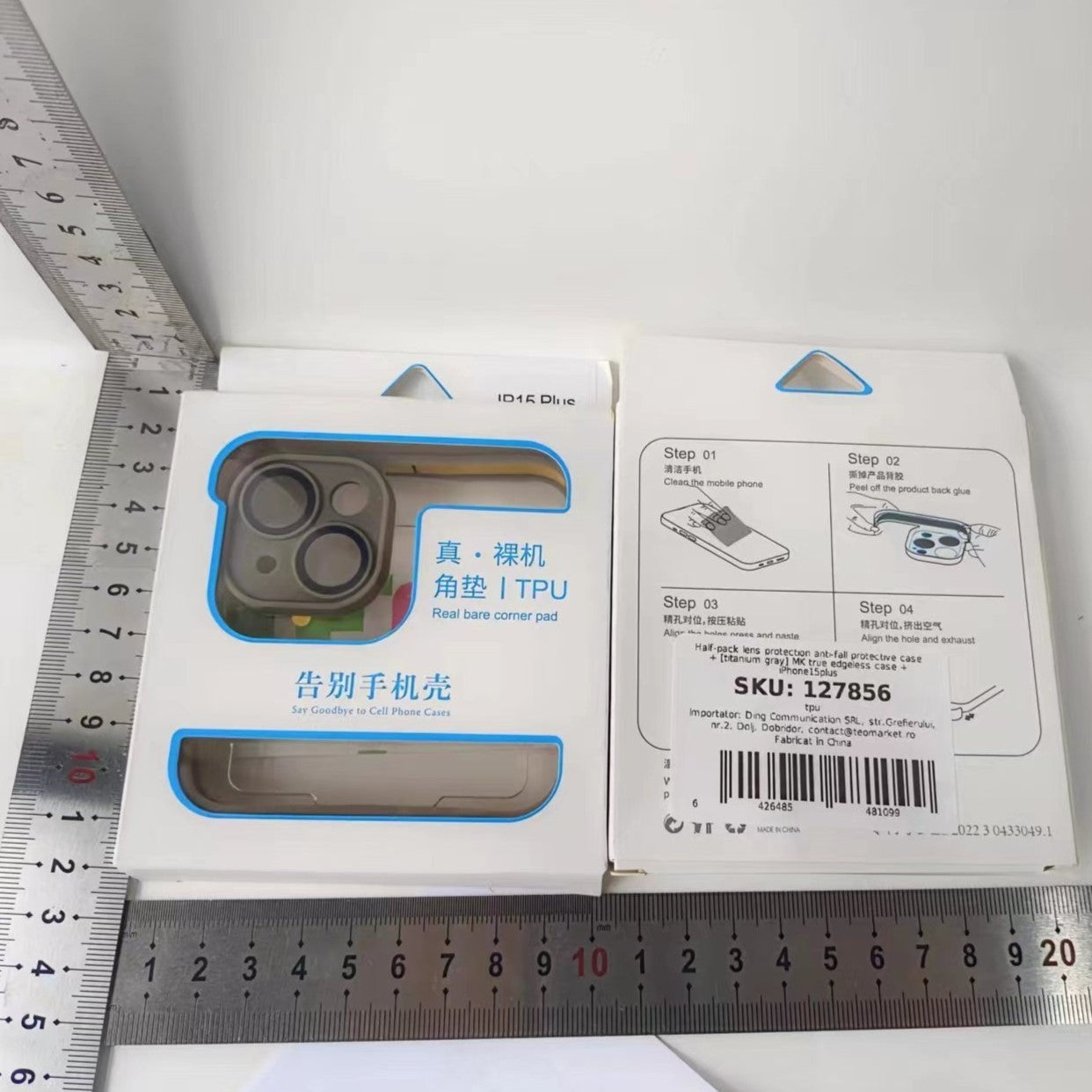 Husa TPU Edgeless Compatibila cu iPhone 15 Pro, Flippy, Protectie pentru Colturi si Camera, Aliaj, Antisoc, Antizgariere, Negru Mat-1