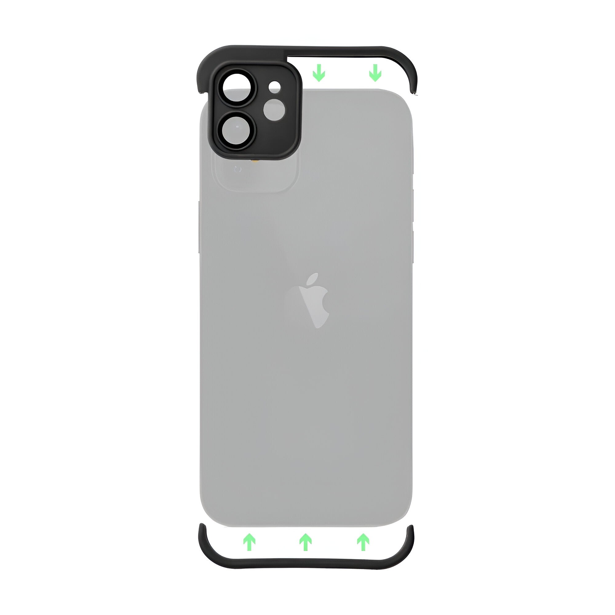 Husa TPU Edgeless Compatibila cu iPhone 15 Pro, Flippy, Protectie pentru Colturi si Camera, Aliaj, Antisoc, Antizgariere, Negru Mat-7