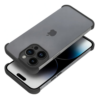 Husa TPU Edgeless Compatibila cu iPhone 15 Pro, Flippy, Protectie pentru Colturi si Camera, Aliaj, Antisoc, Antizgariere, Negru Mat-8