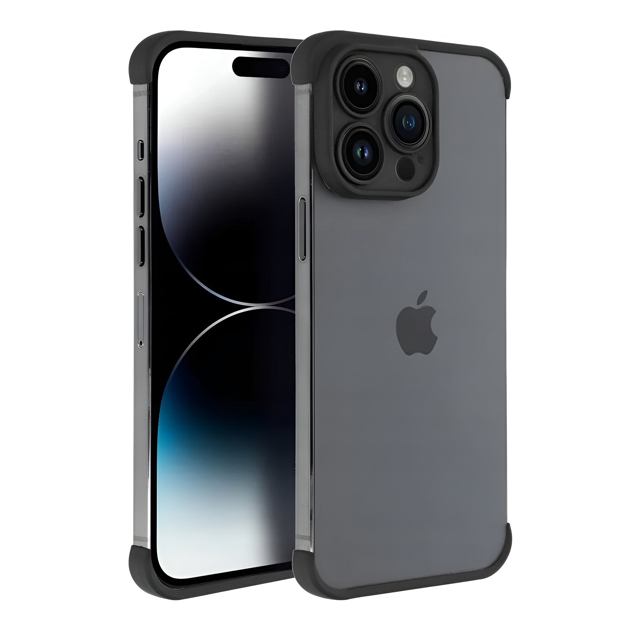 Husa TPU Edgeless Compatibila cu iPhone 15 Pro, Flippy, Protectie pentru Colturi si Camera, Aliaj, Antisoc, Antizgariere, Negru Mat-9