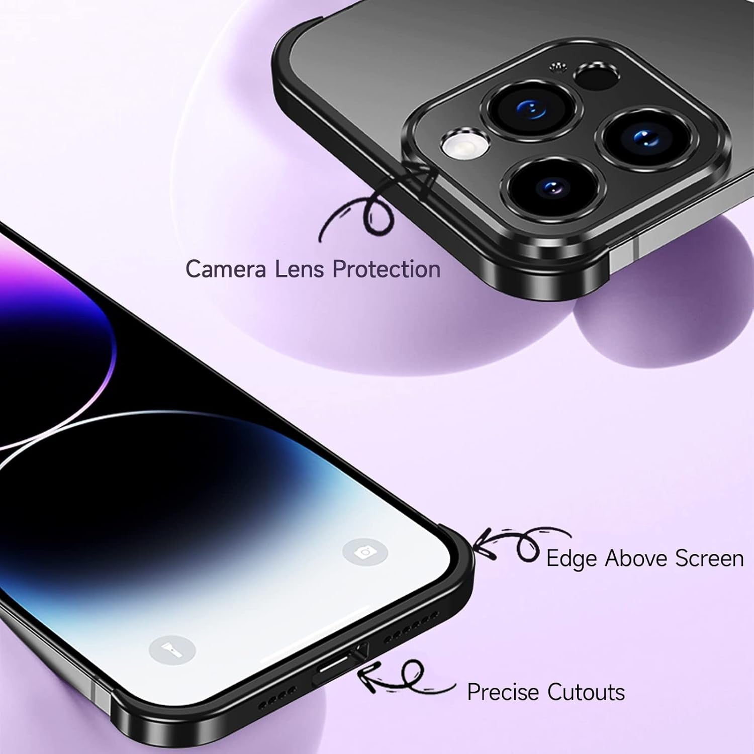 Husa Metalica Edgeless Compatibila cu iPhone 16, Flippy, Protectie pentru Colturi si Camera, Aliaj Aluminiu, Antisoc, Antizgariere, Negru-5