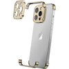 Husa Metalica Edgeless Compatibila cu iPhone 16, Flippy, Protectie pentru Colturi si Camera, Aliaj Aluminiu, Antisoc, Antizgariere, Auriu-0