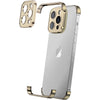 Husa Metalica Edgeless Compatibila cu iPhone 16 Plus, Flippy, Protectie pentru Colturi si Camera, Aliaj Aluminiu, Antisoc, Antizgariere, Auriu-0