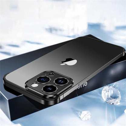 Husa Metalica Edgeless Compatibila cu iPhone 16 Pro Max, Flippy, Protectie pentru Colturi si Camera, Aliaj Aluminiu, Antisoc, Antizgariere, Negru-2