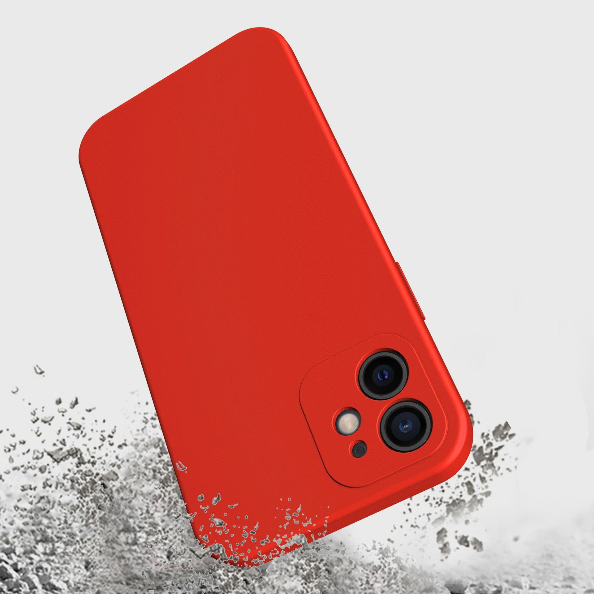 Husa pentru Samsung Galaxy A03 4G, Flippy, Liquid Silicone, cu Microfibra pe interior, Protectie Antisoc, Rosu-2