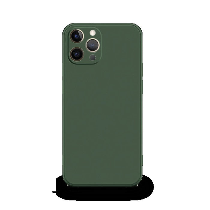 Husa pentru Apple iPhone 14 Flippy, Liquid Silicone, cu Microfibra pe interior, Protectie Antisoc, Dark Green, Verde inchis-3
