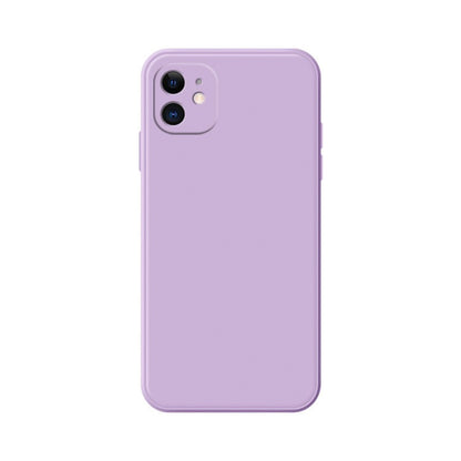 Husa pentru Apple iPhone 14 Flippy, Liquid Silicone, cu Microfibra pe interior, Protectie Antisoc, Grass purple, Mov-0