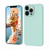 Husa pentru Apple iPhone 14 Flippy, Liquid Silicone, cu Microfibra pe interior, Protectie Antisoc, Light Cyan-0