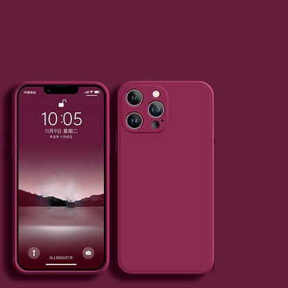 Husa pentru Apple iPhone 14 Plus Flippy, Liquid Silicone, cu Microfibra pe interior, Protectie Antisoc, Wine red, Claret-1