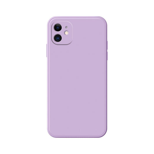 Husa pentru Apple iPhone 14 Pro Flippy, Liquid Silicone, cu Microfibra pe interior, Protectie Antisoc, Grass purple, Mov-0