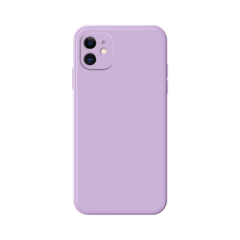 Husa pentru Apple iPhone 14 Pro Flippy, Liquid Silicone, cu Microfibra pe interior, Protectie Antisoc, Grass purple, Mov-0
