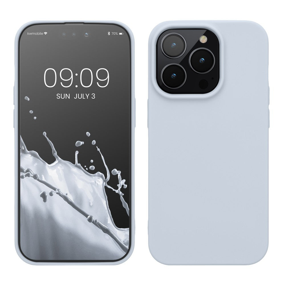 Husa pentru Apple iPhone 14 Pro Flippy, Liquid Silicone, cu Microfibra pe interior, Protectie Antisoc, Grey, Gri-0