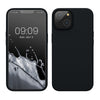 Husa pentru Apple iPhone 14 Pro Flippy, Liquid Silicone, cu Microfibra pe interior, Protectie Antisoc, Negru-0