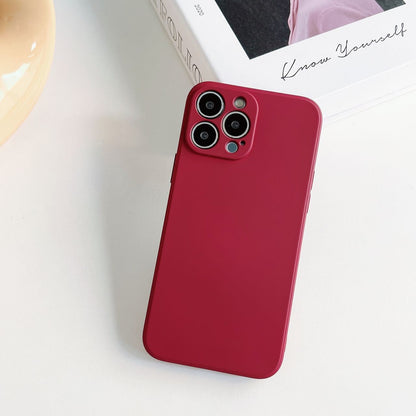 Husa pentru Apple iPhone 14 Pro Max Flippy, Liquid Silicone, cu Microfibra pe interior, Protectie Antisoc, Wine red, Claret-4