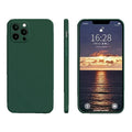 Husa pentru Apple iPhone 14 Pro Max Flippy, Liquid Silicone, cu Microfibra pe interior, Protectie Antisoc, Dark Green, Verde inchis-0