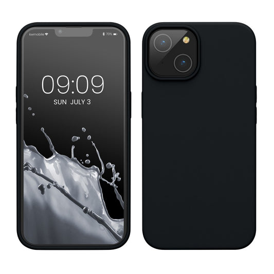 Husa pentru Apple iPhone 14 Pro Max Flippy, Liquid Silicone, cu Microfibra pe interior, Protectie Antisoc, Negru-1