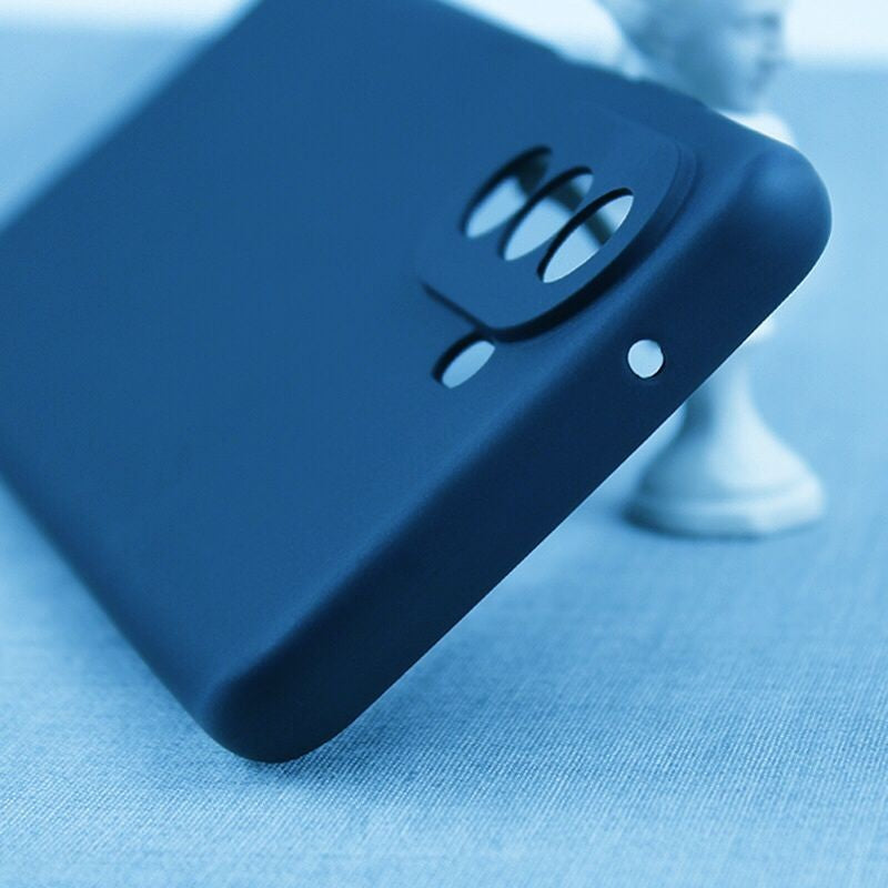 Husa pentru Huawei Huawei Y90, Flippy, Liquid Silicone, cu Microfibra pe interior, Protectie Antisoc, Albastru Inchis-1