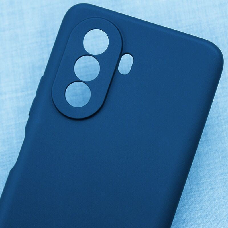 Husa pentru Huawei Huawei Y90, Flippy, Liquid Silicone, cu Microfibra pe interior, Protectie Antisoc, Albastru Inchis-2