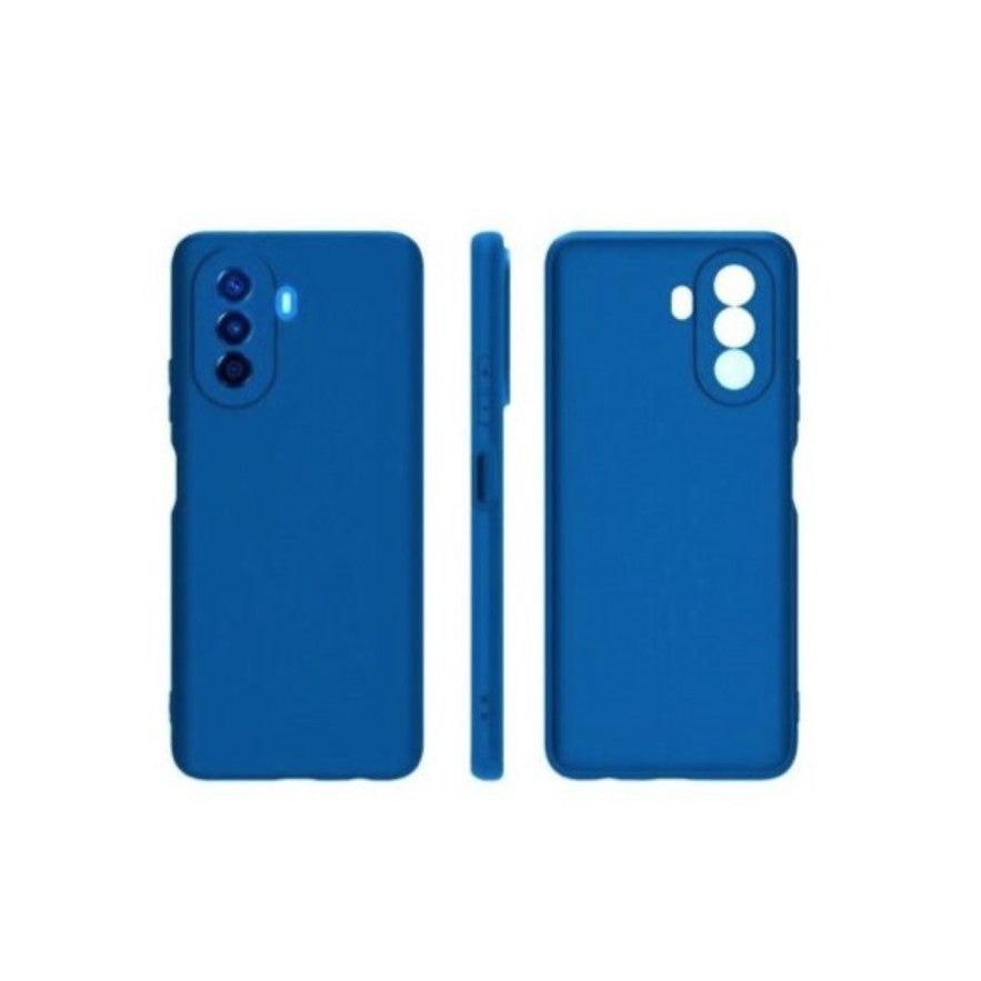 Husa pentru Huawei Huawei Y90, Flippy, Liquid Silicone, cu Microfibra pe interior, Protectie Antisoc, Albastru Inchis-0