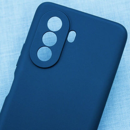Husa pentru Huawei NOVA 10, Flippy, Liquid Silicone, cu Microfibra pe interior, Protectie Antisoc, Albastru Inchis-2