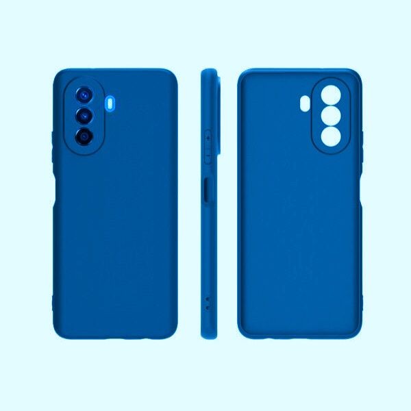 Husa pentru Huawei NOVA Y70, Flippy, Liquid Silicone, cu Microfibra pe interior, Protectie Antisoc, Navy Blue-5