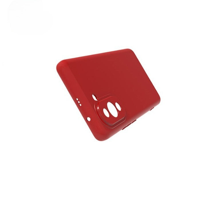 Husa pentru Huawei Y90, Flippy, Liquid Silicone, cu Microfibra pe interior, Protectie Antisoc, Rosu-1
