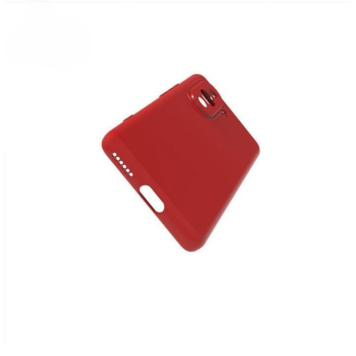Husa pentru Huawei Y90, Flippy, Liquid Silicone, cu Microfibra pe interior, Protectie Antisoc, Rosu-2