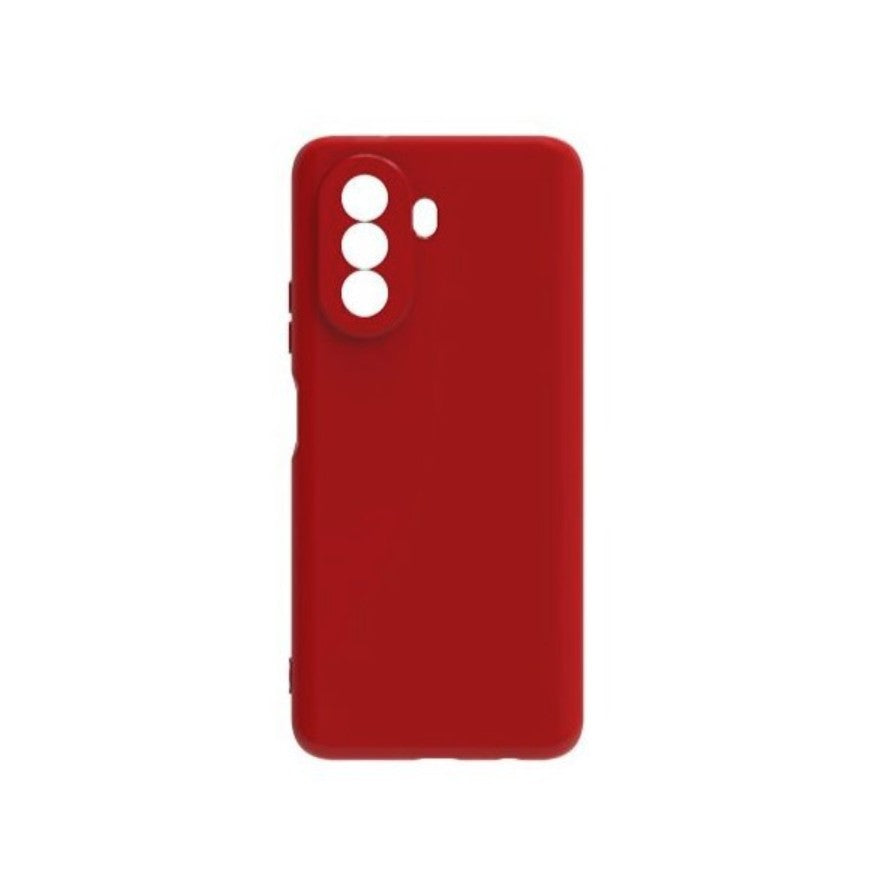 Husa pentru Huawei Y90, Flippy, Liquid Silicone, cu Microfibra pe interior, Protectie Antisoc, Rosu-0