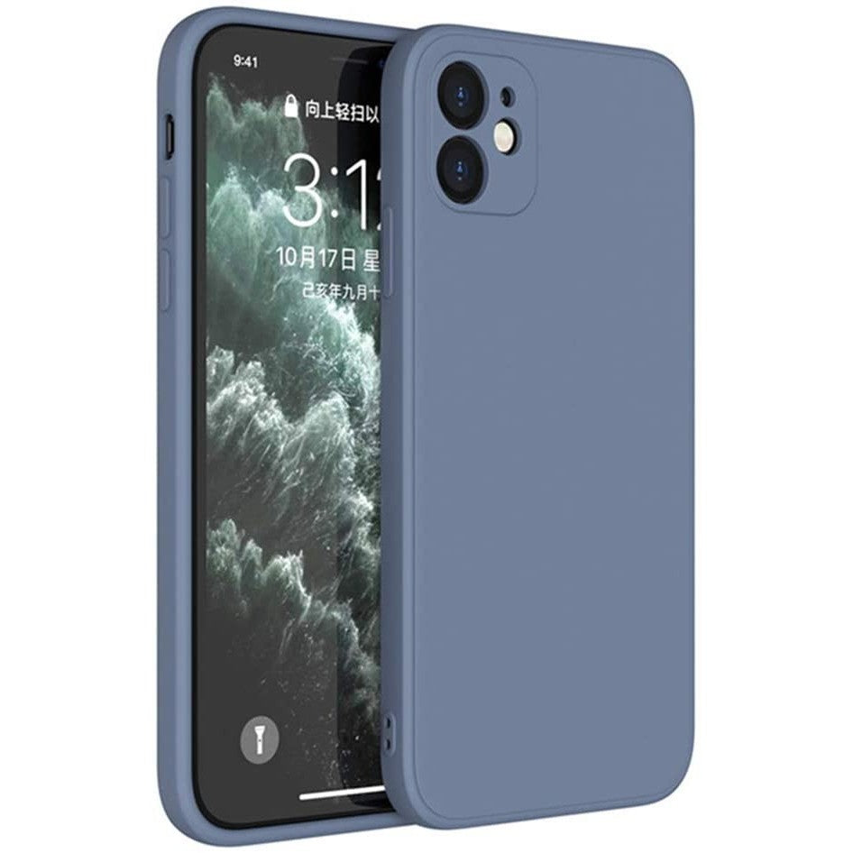 Husa protectie compatibila cu Apple iPhone 11 Liquid Silicone Case Albastru Inchis-2