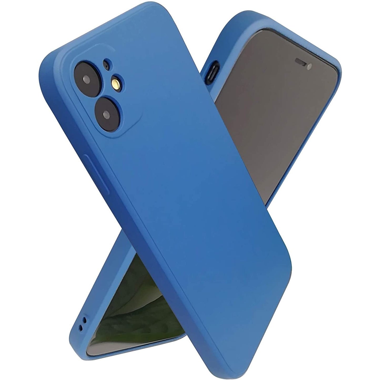 Husa protectie compatibila cu Apple iPhone 11 Liquid Silicone Case Albastru Inchis-3