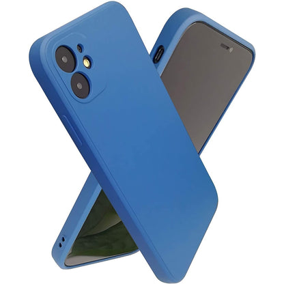 Husa protectie compatibila cu Apple iPhone 11 Liquid Silicone Case Albastru Inchis-3