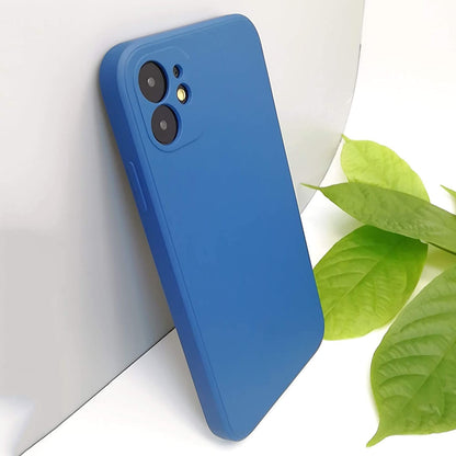 Husa protectie compatibila cu Apple iPhone 11 Liquid Silicone Case Albastru Inchis-4