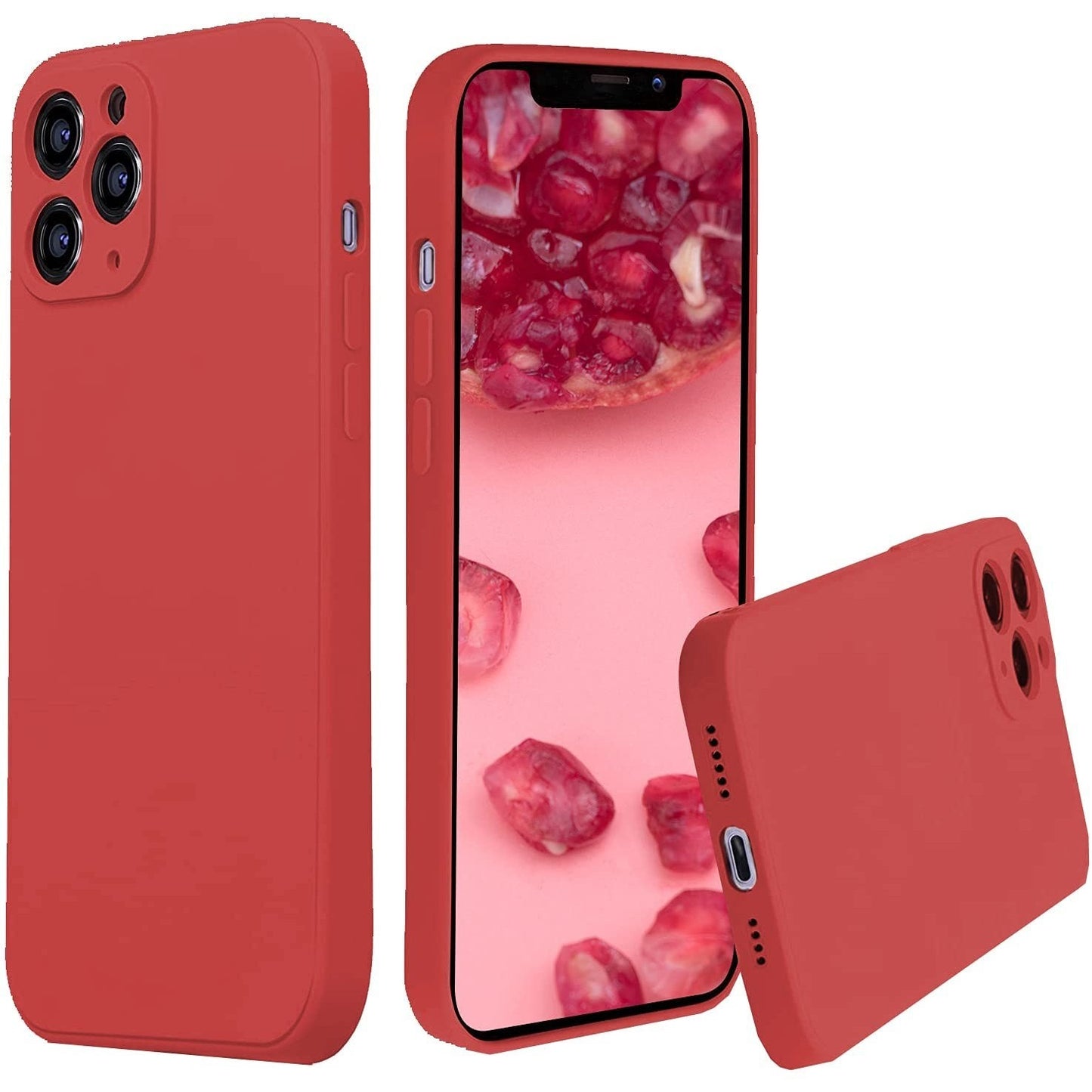 Husa protectie compatibila cu Apple iPhone 11 Pro Liquid Silicone Case Rosu-9