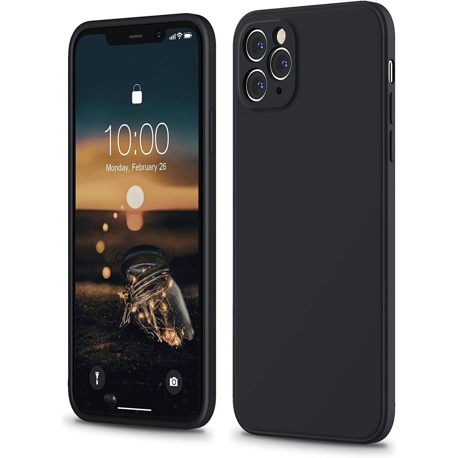 Husa protectie compatibila cu Apple iPhone 11 Pro Max Liquid Silicone Case Negru-3