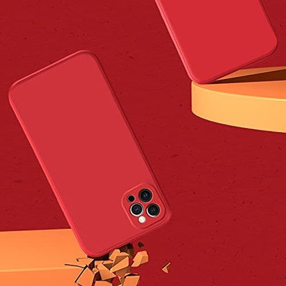 Husa protectie compatibila cu Apple iPhone 11 Pro Max Liquid Silicone Case Rosu-1