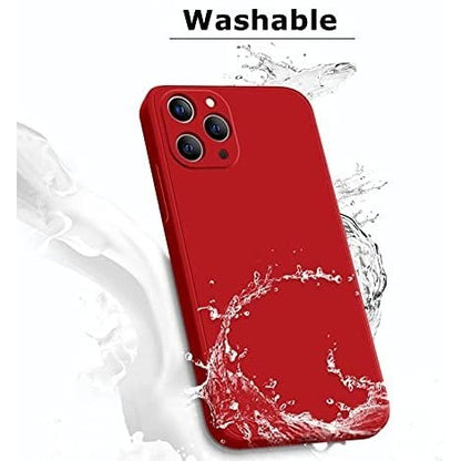 Husa protectie compatibila cu Apple iPhone 11 Pro Max Liquid Silicone Case Rosu-2