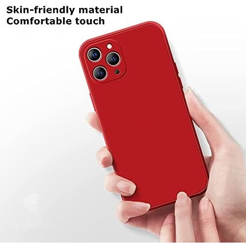 Husa protectie compatibila cu Apple iPhone 11 Pro Max Liquid Silicone Case Rosu-3
