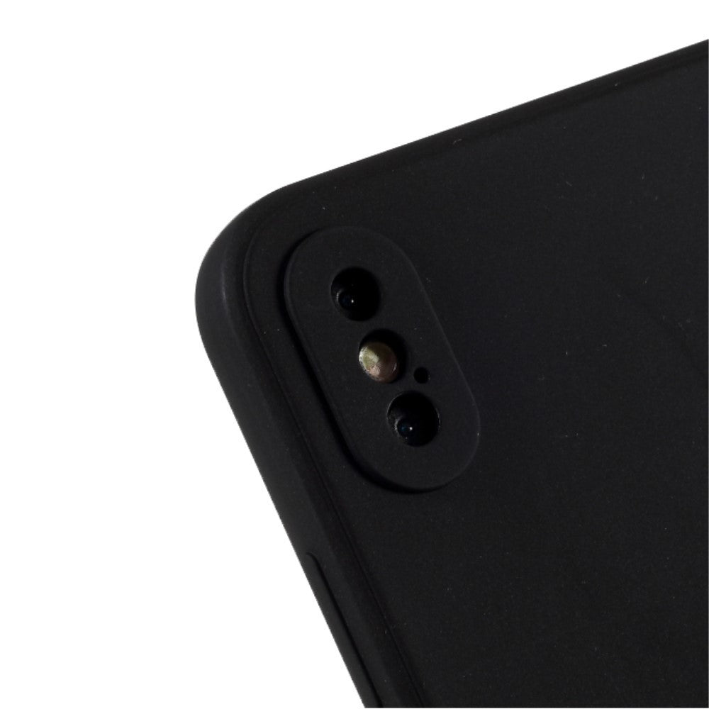 Husa protectie compatibila cu Apple iPhone X Liquid Silicone Case Negru-3