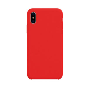 Husa protectie compatibila cu Apple iPhone X/XS Liquid Silicone Case Rosu-0