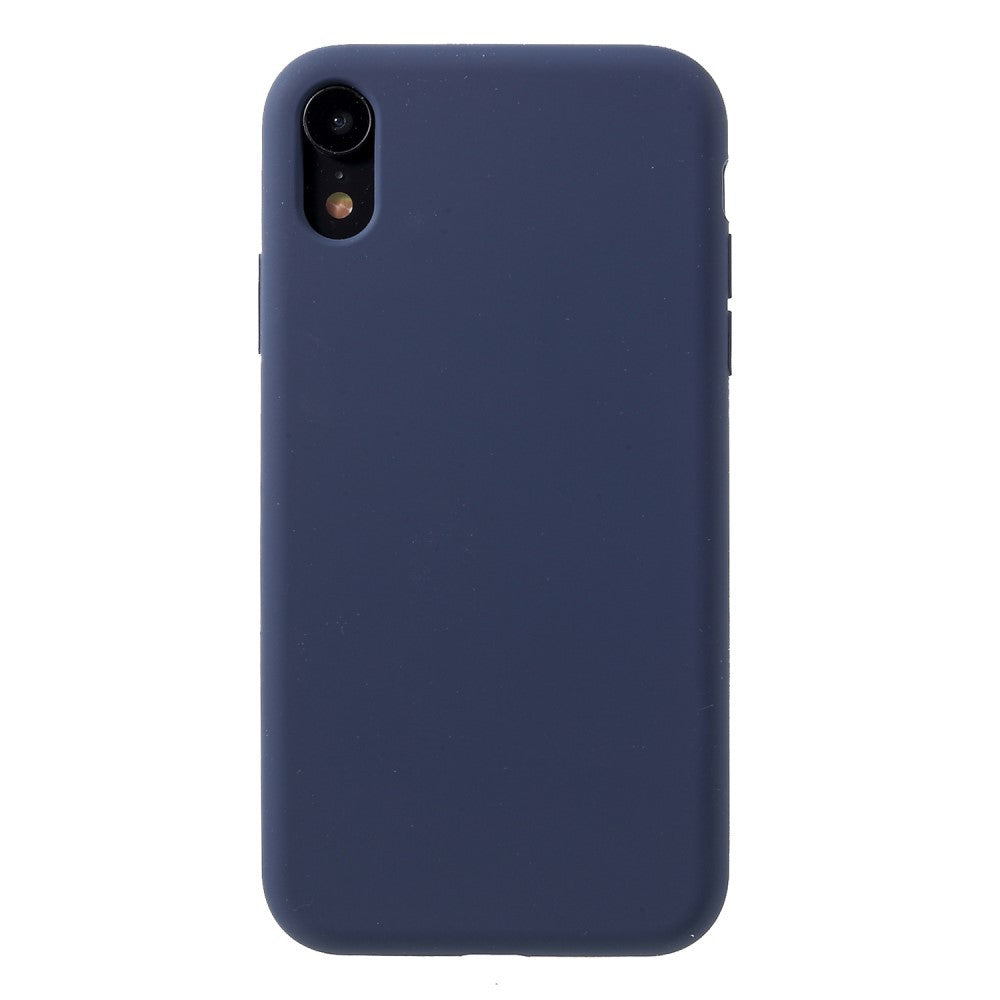Husa protectie compatibila cu Apple iPhone XR Liquid Silicone Case Albastru inchis-1