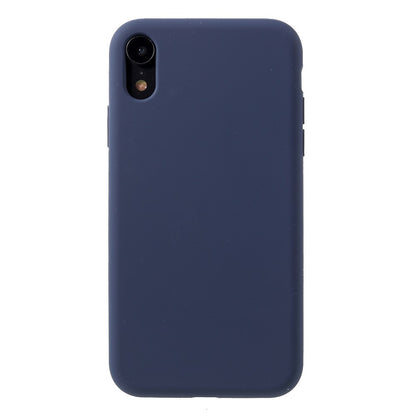 Husa protectie compatibila cu Apple iPhone XR Liquid Silicone Case Albastru inchis-1