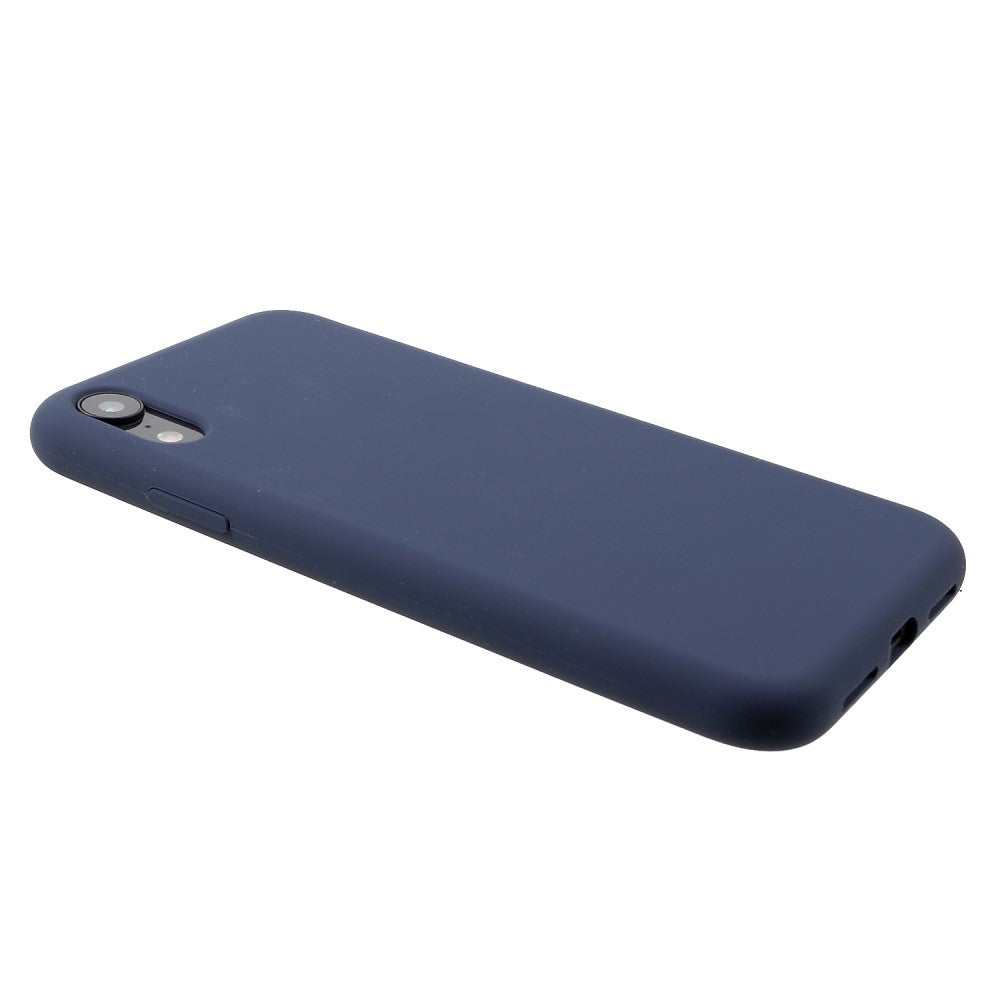 Husa protectie compatibila cu Apple iPhone XR Liquid Silicone Case Albastru inchis-4
