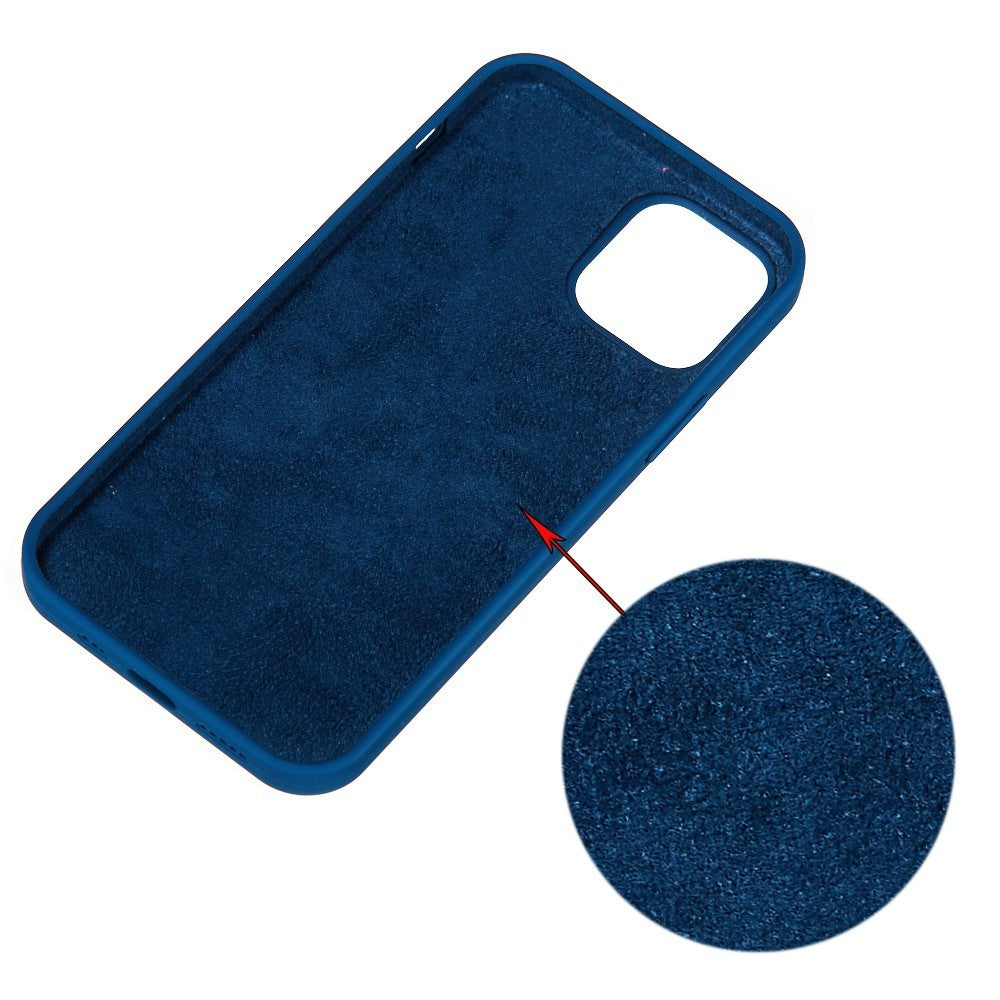 Husa protectie compatibila cu Apple iPhone XS Liquid Silicone Case Albastru inchis-13