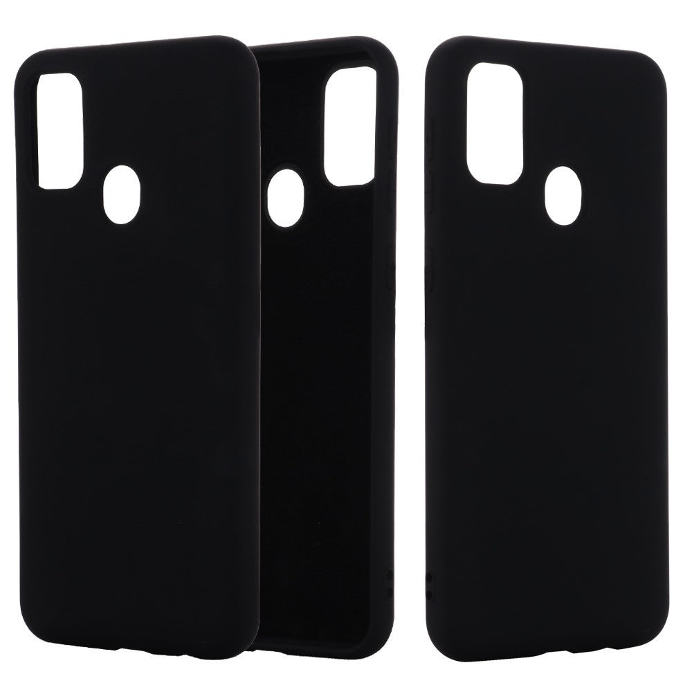 Husa protectie compatibila cu Huawei P Smart 2020 Liquid Silicone Case Negru-1