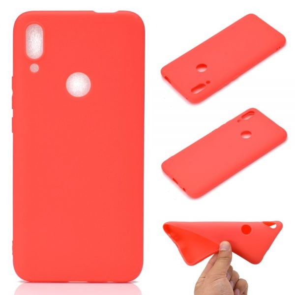 Husa protectie compatibila cu Huawei P Smart Z Liquid Silicone Case Rosu-4