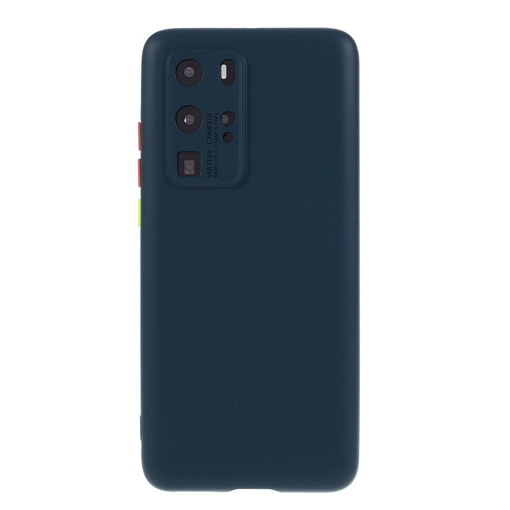 Husa protectie compatibila cu Huawei P40 Pro Liquid Silicone Case Albastru inchis-1
