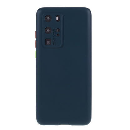 Husa protectie compatibila cu Huawei P40 Pro Liquid Silicone Case Albastru inchis-1