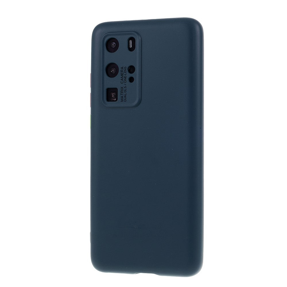Husa protectie compatibila cu Huawei P40 Pro Liquid Silicone Case Albastru inchis-2