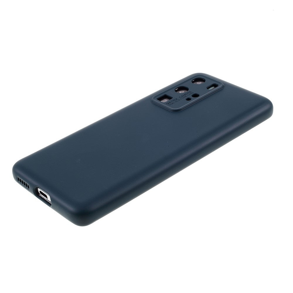 Husa protectie compatibila cu Huawei P40 Pro Liquid Silicone Case Albastru inchis-4