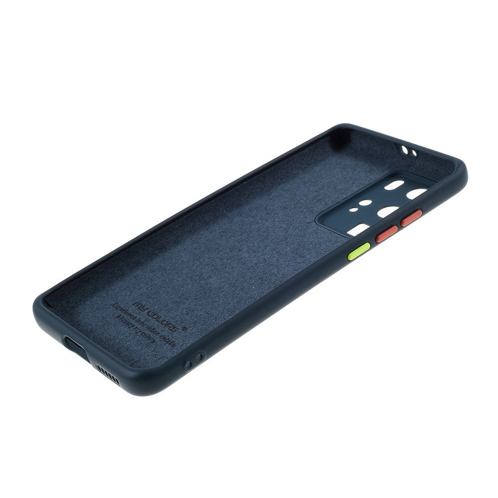 Husa protectie compatibila cu Huawei P40 Pro Liquid Silicone Case Albastru inchis-6